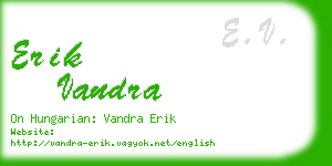 erik vandra business card